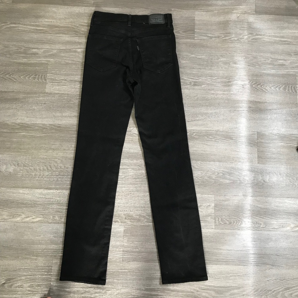 Levi's 724 High Rise Straight Jeans Black Denim Size 27 Womens Stretch Leg - Picture 5 of 8